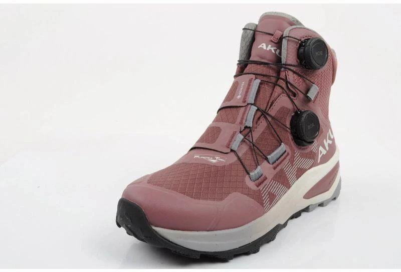 Madingi rožiniai ir pilki moteriški sportiniai trekingo batai Aku Furiosa BOA GTX Vibram