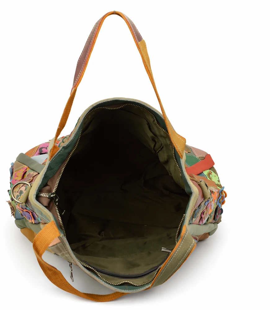 Magic Bags damska duża torebka skórzana shopper na ramię kolorowa mozaika