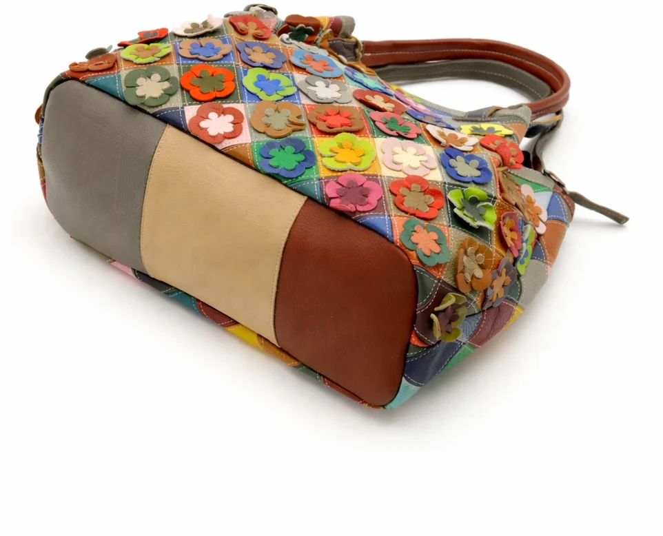 Magic Bags moteriška odinė shopperbag spalvota mozaika rankinė per petį