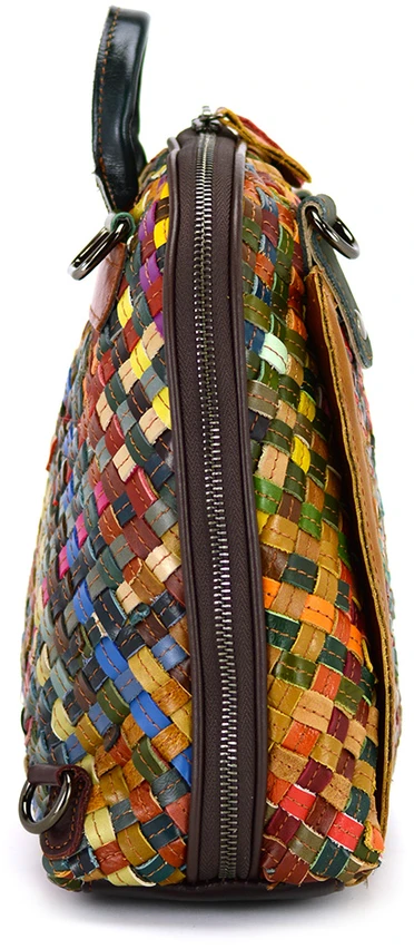 Magic Bags plecak damski duży skóra naturalna kolorowa mozaika miejski