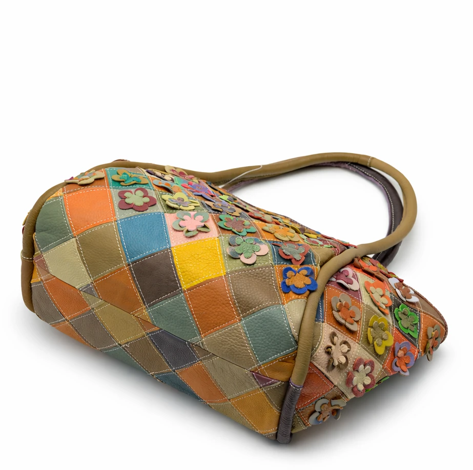Magic Bags shopperbag kuferek damski skóra naturalna kolorowa mozaika