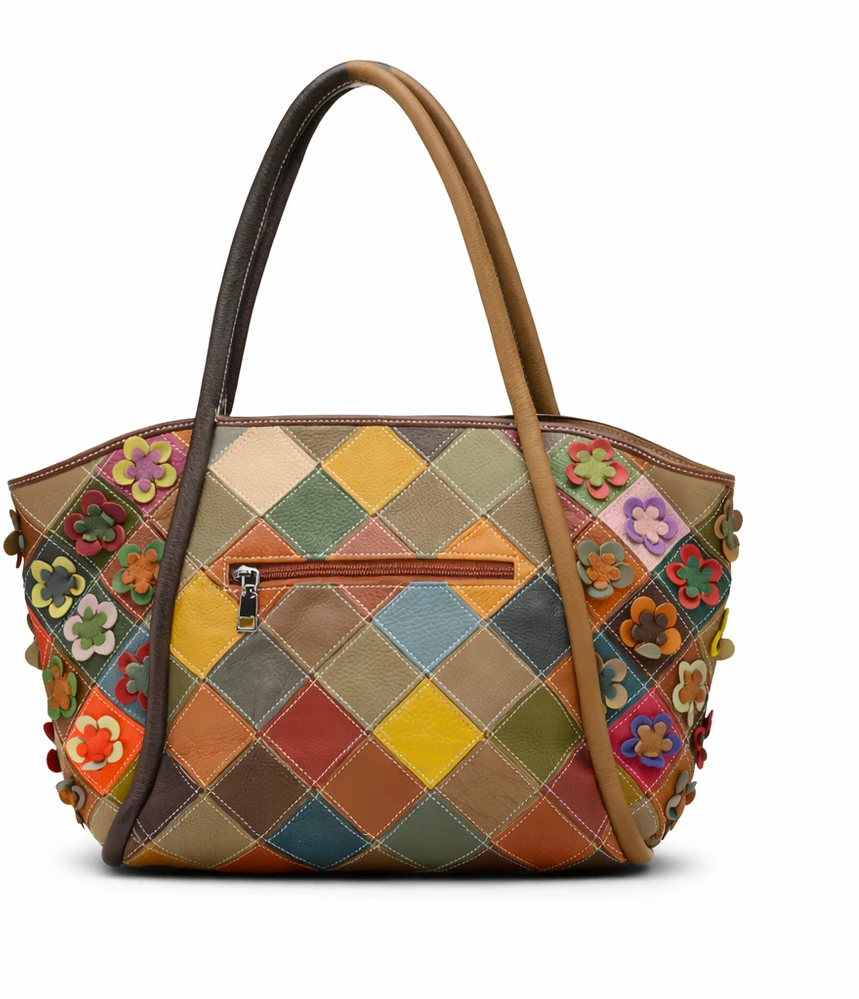 Magic Bags shopperbag kuferek damski skóra naturalna kolorowa mozaika