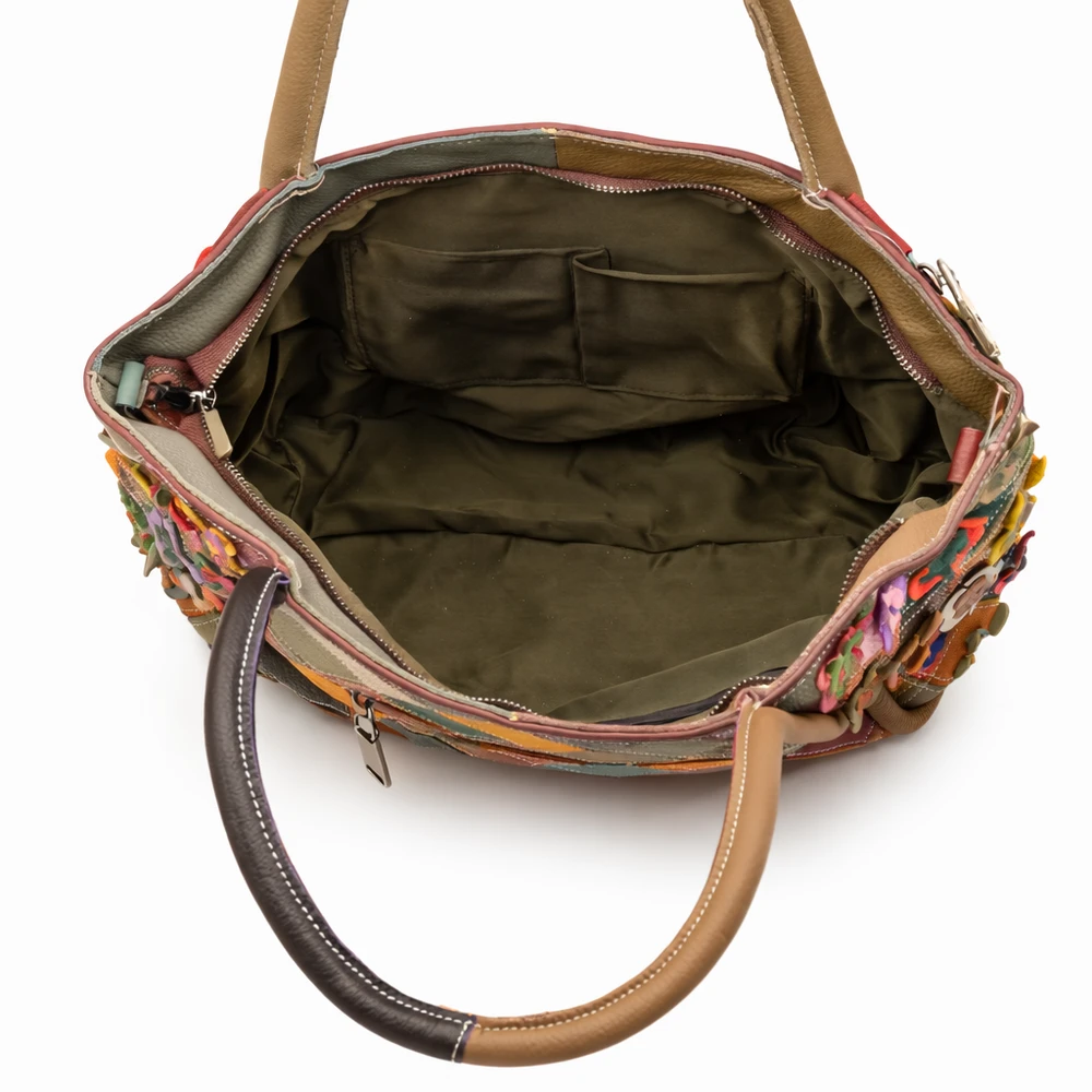 Magic Bags shopperbag kuferek damski skóra naturalna kolorowa mozaika