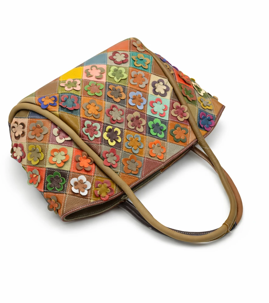 Magic Bags shopperbag kuferek damski skóra naturalna kolorowa mozaika