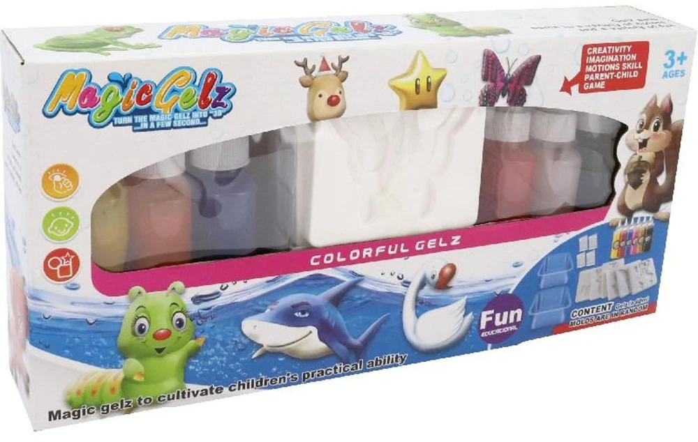 Magic Gelz – Kūrybinis rinkinys vaikams – 3D figūrėlės – Gelio tūbelės