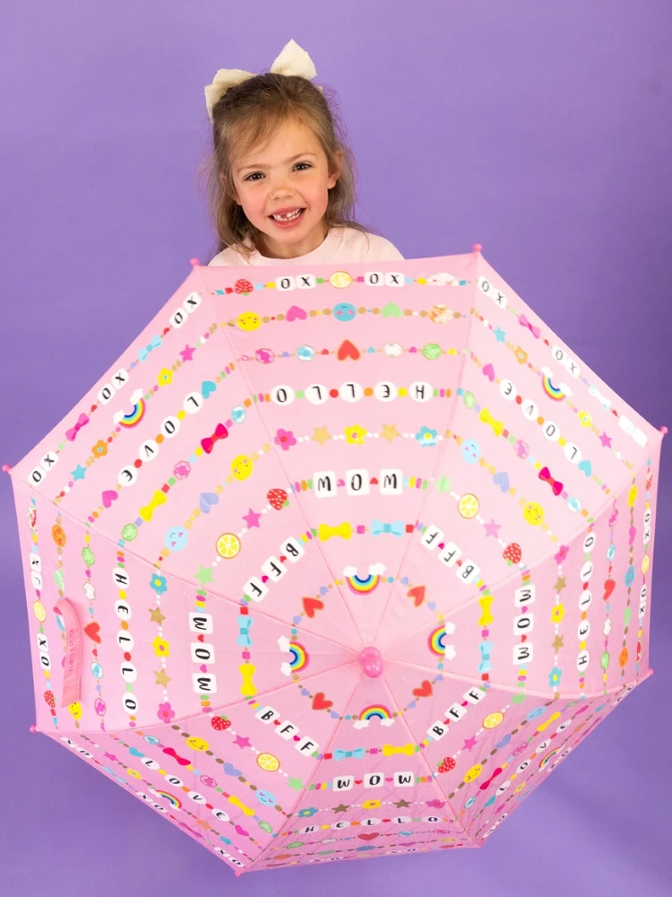 Spalvas keičiantis didelis vaikų skėtis „Draugystė“ 80 cm – Floss & Rock