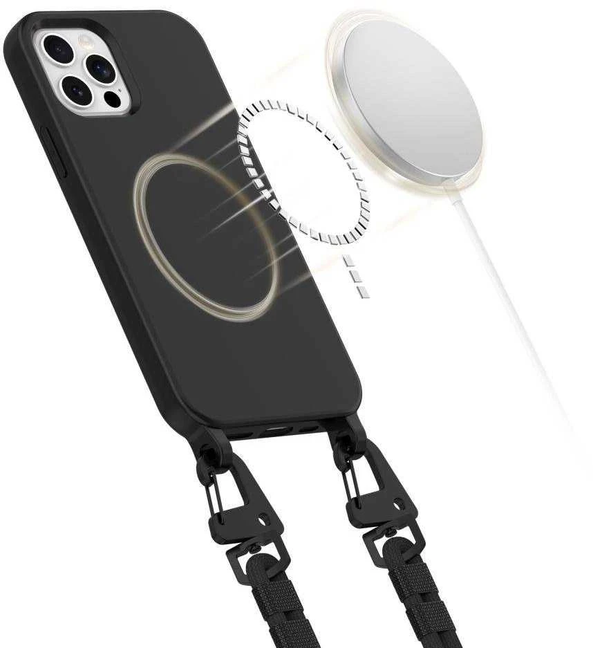 Tech-Protect MAGNECKLACE MagSafe Apple iPhone 12 / 12 Pro dėklas telefonui juodos spalvos