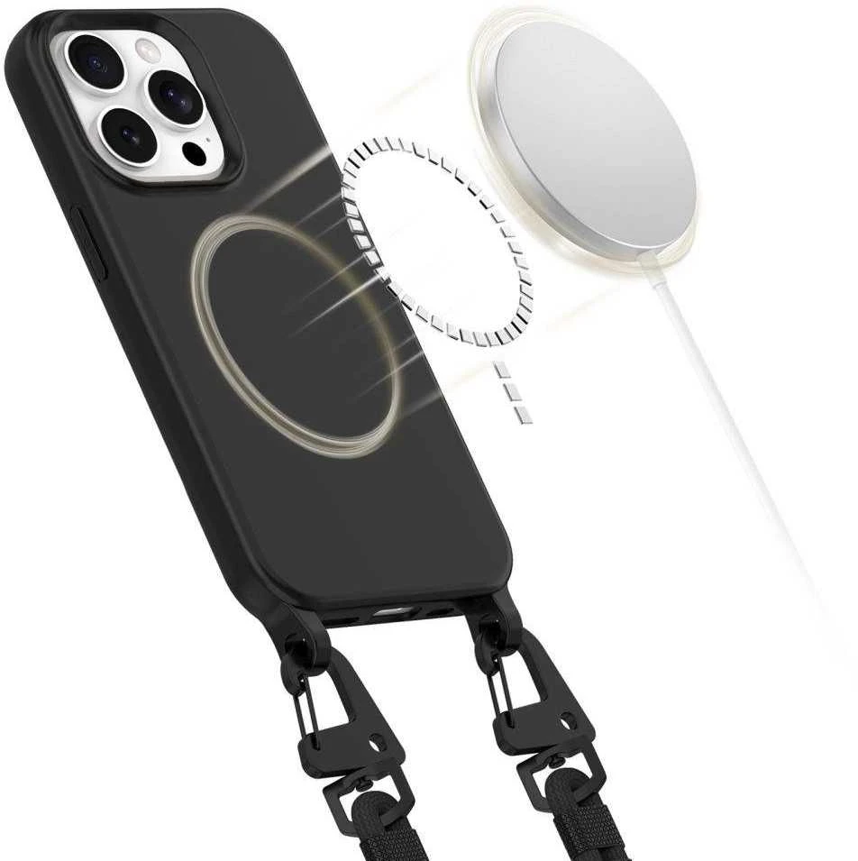 Tech-Protect MAGNECKLACE MagSafe Apple iPhone 15 Pro dėklas telefonui juodos spalvos