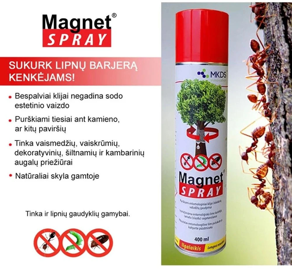 Mkds Purškiami klijai žaladarių vabzdžių gaudymui MAGNET SPRAY, 400 ml