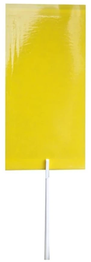Magnet start yellow (7x14cm) baltasparnių, blakučių, amarų gaudyklės, 12 vnt