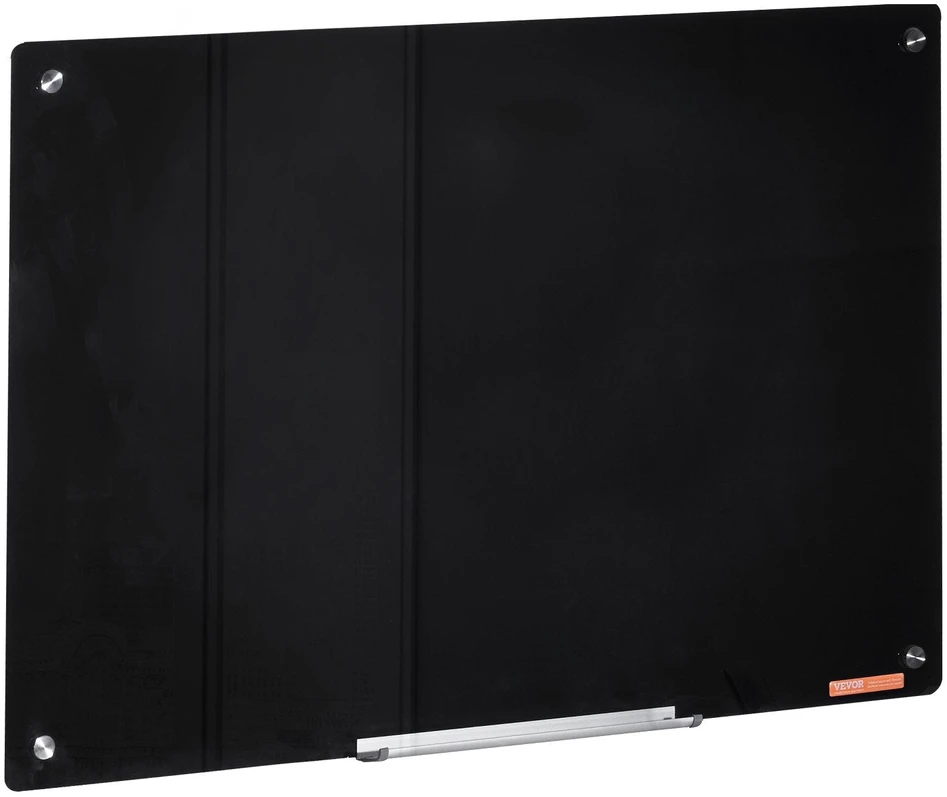 VEVOR Magnetinė stiklo lenta 60x90 cm, juoda