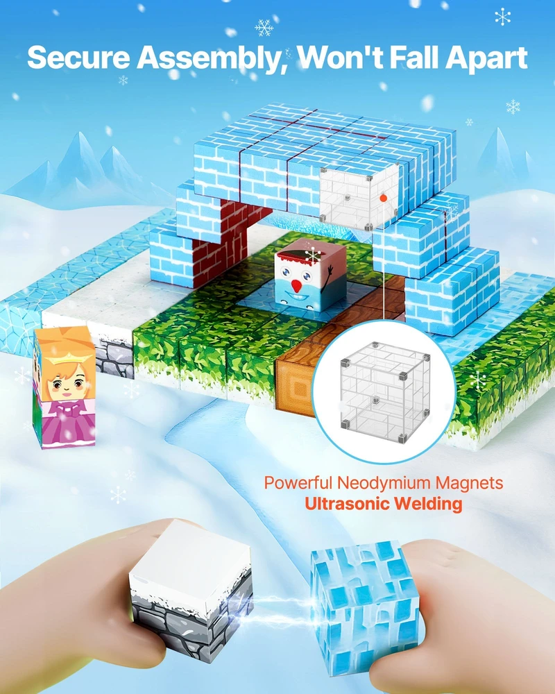 VEVOR Magnetinių blokelių rinkinys pilies statymui
