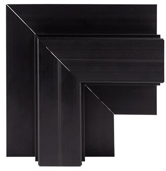 Magnetinės sistemos bėgelio kampinis sujungimas OPTONICA R20, juodas