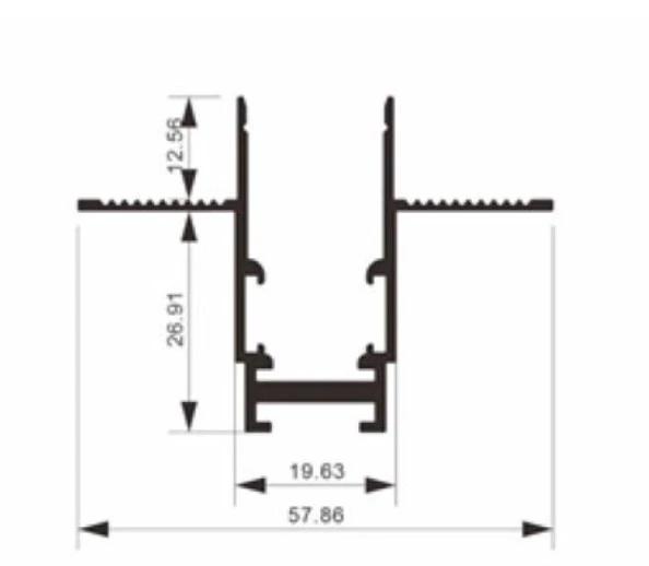 Magnetinės sistemos bėgelis OPTONICA R15B, juodas, 2m