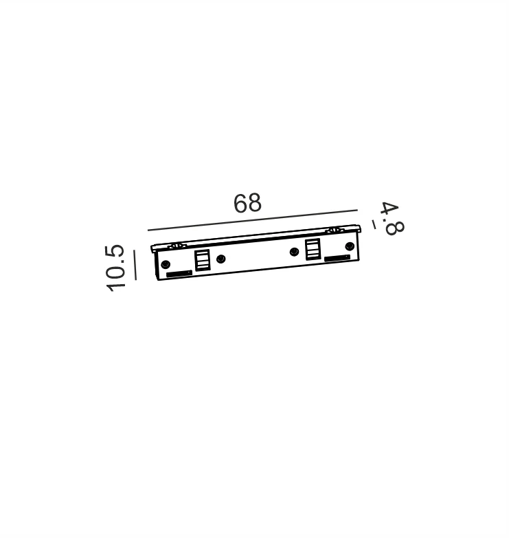 Magnetinės sistemos PICO_LINE bėgelio elektrinis sujungimas, juodas