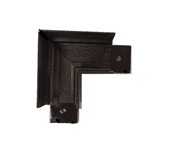 Magnetinės sistemos VIOKEF MAGNETIC paviršinis horizontalus L formos sujungimas, juodas, 02/0215