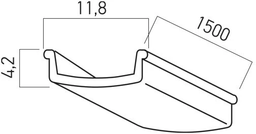Magnetinės sistemos XNEO bėgelio dangtelis, juodas, 1,5m