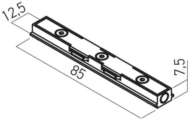 Magnetinės sistemos XNEO tiesus sujungimas, 24V, juodos sp.