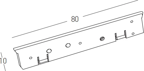 Magnetinės sistemos ZAMBELIS MAGNETIC 6MM bėgelio tiesus elektrinis sujungimas, 24V, juodas, 25262