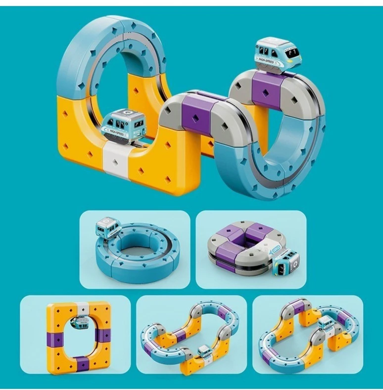 Magnetinės trasos konstruktorius Woopie, nuo 3 metų, 54 vnt