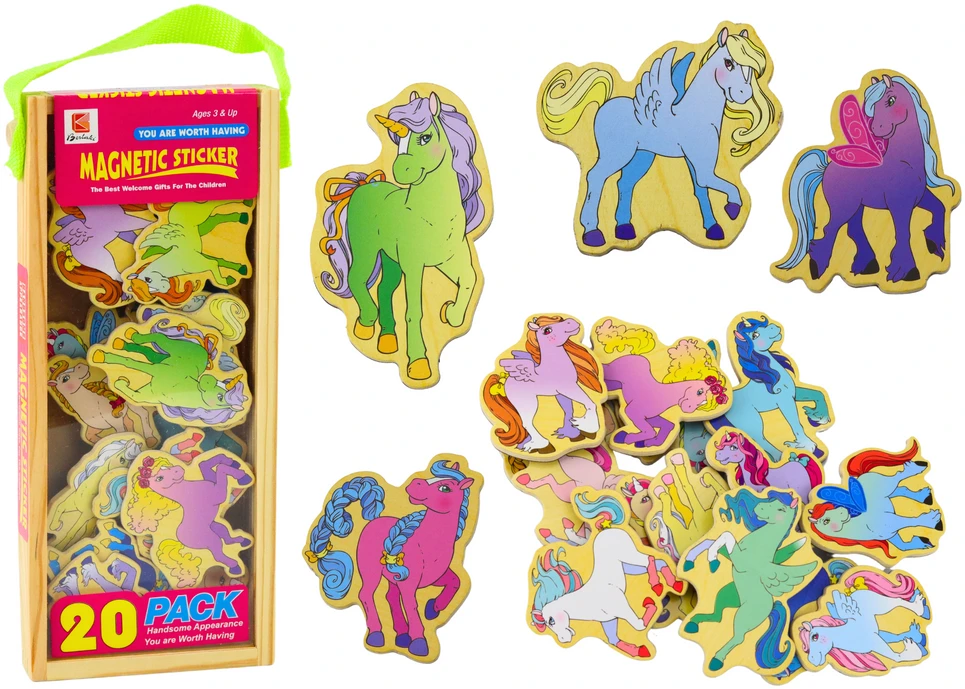 Lean Toys 20 Spalvotų Magnetukų Rinkinys