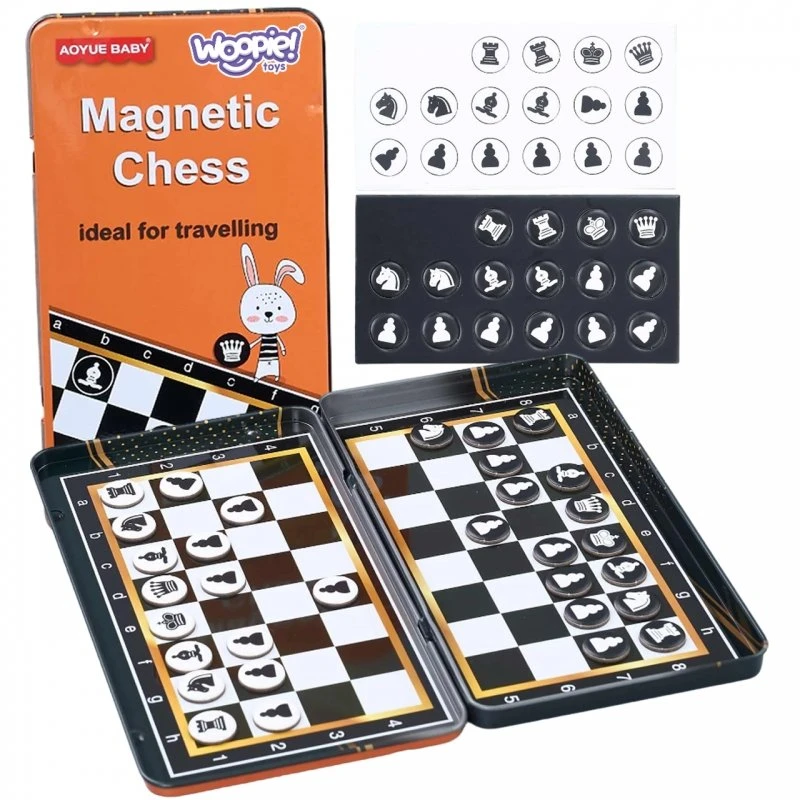 Woopie Magnetinės Šachmatai ir Checkers 2in1 Kelioninė Žaidimų Rinkinys