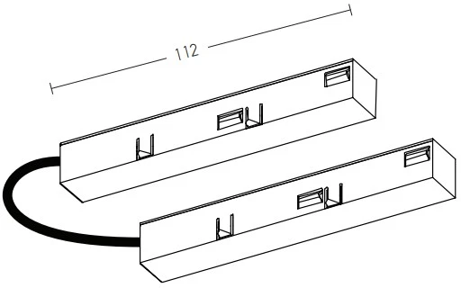 Magnetinio bėgelio ZAMBELIS lankstus elektrinis sujungimas, baltas, 20105-W