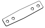 Magnetinio bėgelio ZAMBELIS tiesus mechaninis sujungimas, juodas, 2097-B