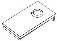 Magnetinio bėgelio ZAMBELIS užbaigimas, juodas, 2099-B