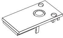 Magnetinio bėgelio ZAMBELIS užbaigimas, baltas, 2098-W