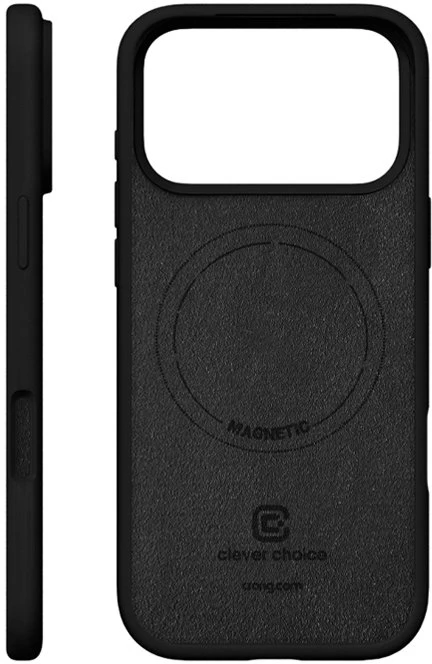 Crong Color Cover Magnetic - dėklas MagSafe Apple iPhone 17 Pro juodas