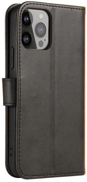 Magnetinis dėklas Huawei Nova 12 Pro su atvartu ir pinigine - juodas