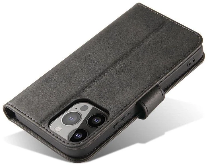 Magnetinis dėklas Huawei Nova 12 su atvartu ir pinigine - juodas