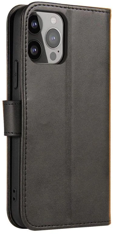 Magnetinis dėklas su atverčiamu piniginės tipo laikikliu ir stoveliu Huawei Mate 50 Pro, juodas