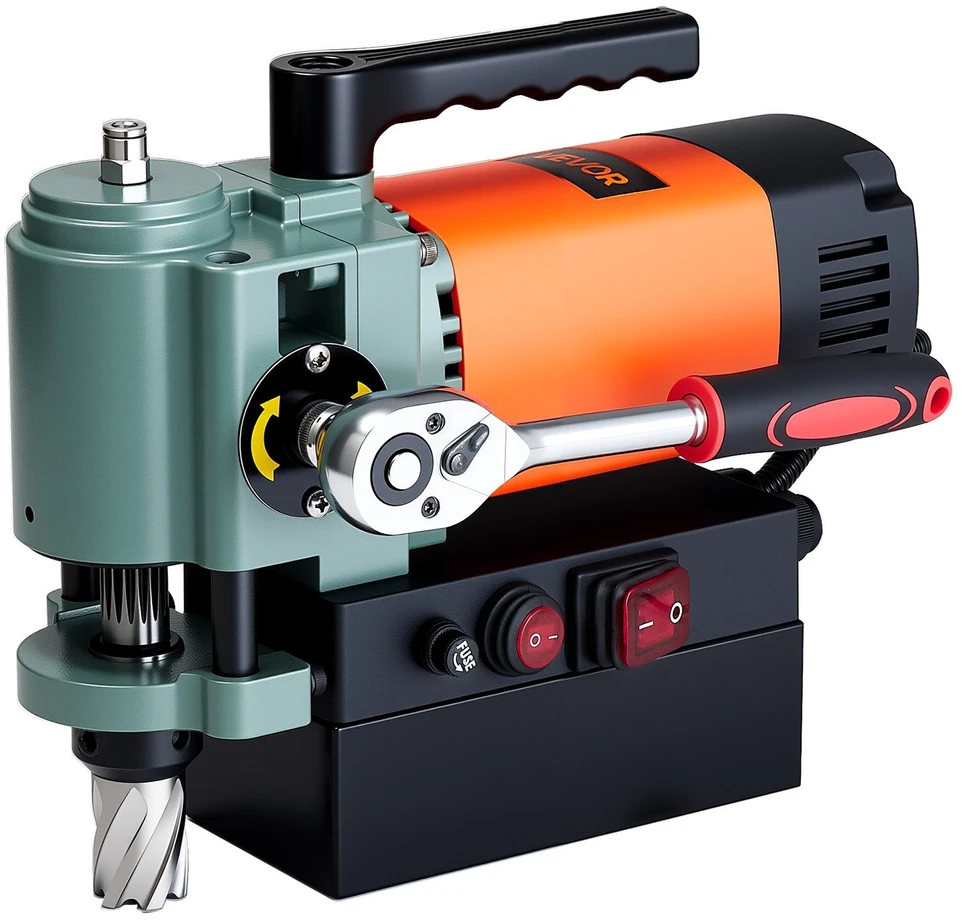 VEVOR Žemo profilio magnetinė gręžimo mašina, 1300 W, 35 mm