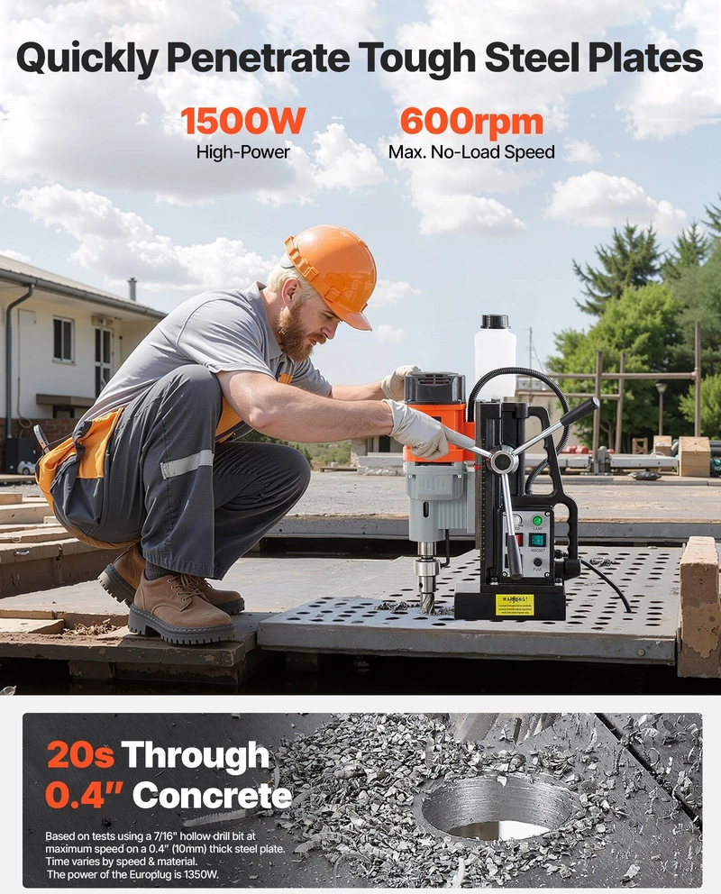 VEVOR Magnetinė gręžimo mašina 1500 W 60 mm