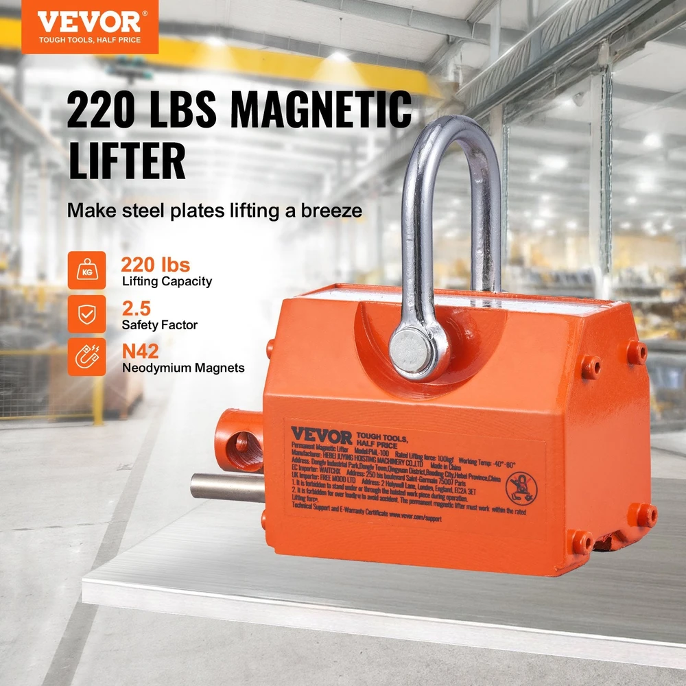 VEVOR Magnetinis keltuvas 100 kg kėlimo talpa