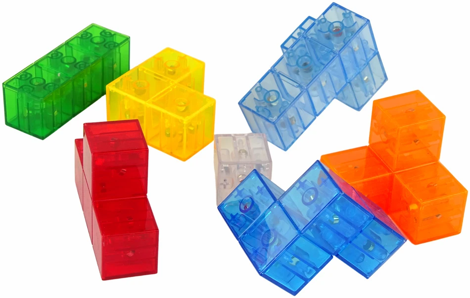 Vaikiškas magnetinių kaladėlių rinkinys kubas Lean toys, 7 vnt.