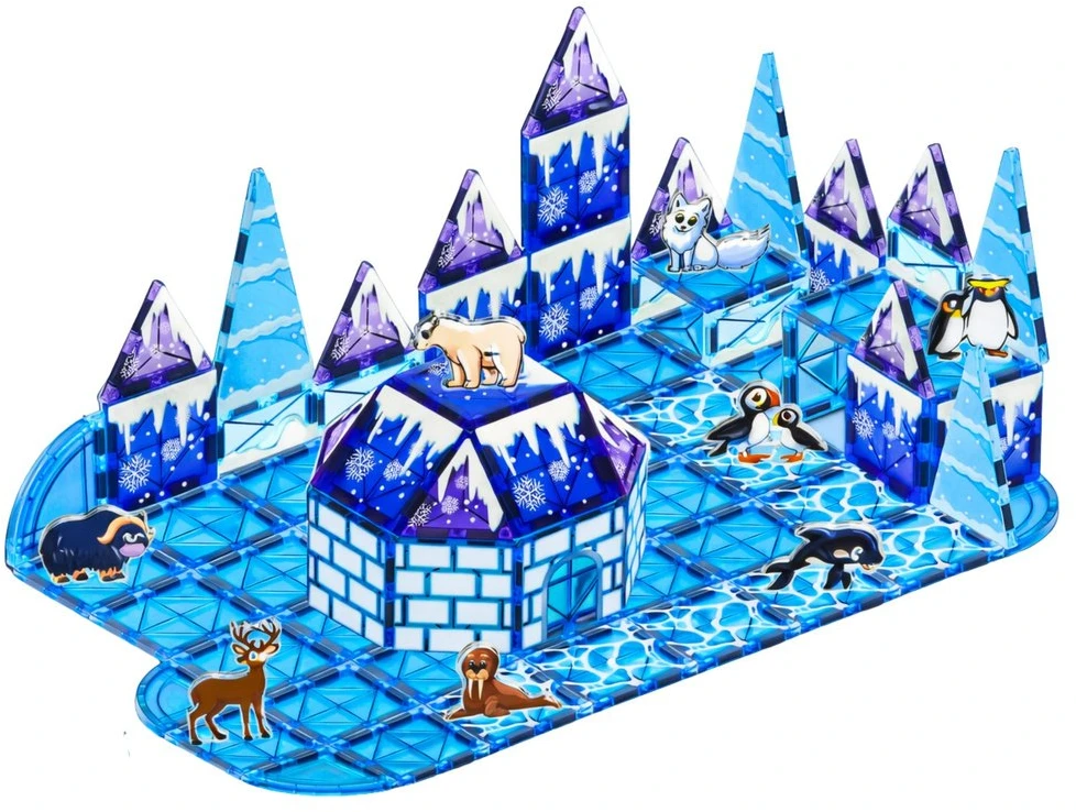 Magnetinis konstruktorius Ice Land, 94 dalys, mėlynas
