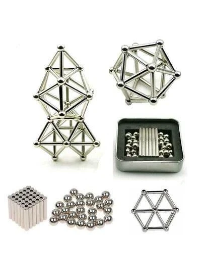 Magnetinis konstruktorius metalinėje dėžutėje