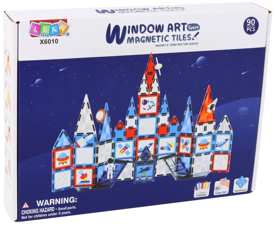 Lean Toys Magnetinis konstruktorius Window Art X6010, 90 vnt.