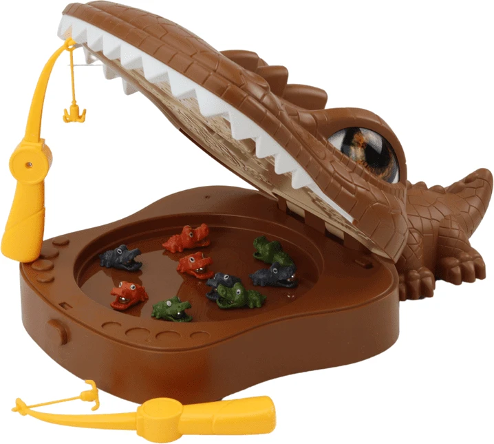 Magnetinis žuvų gaudymo žaidimas Lean Toys, rudas
