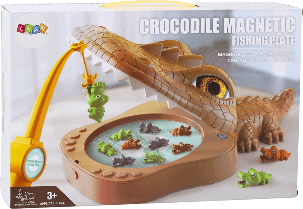 Magnetinis žuvų gaudymo žaidimas Lean Toys, rudas