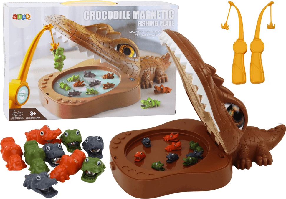 Magnetinis žuvų gaudymo žaidimas Lean Toys, rudas