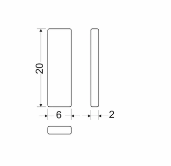 Magnetinis laikiklis profiliui 6x20x2mm