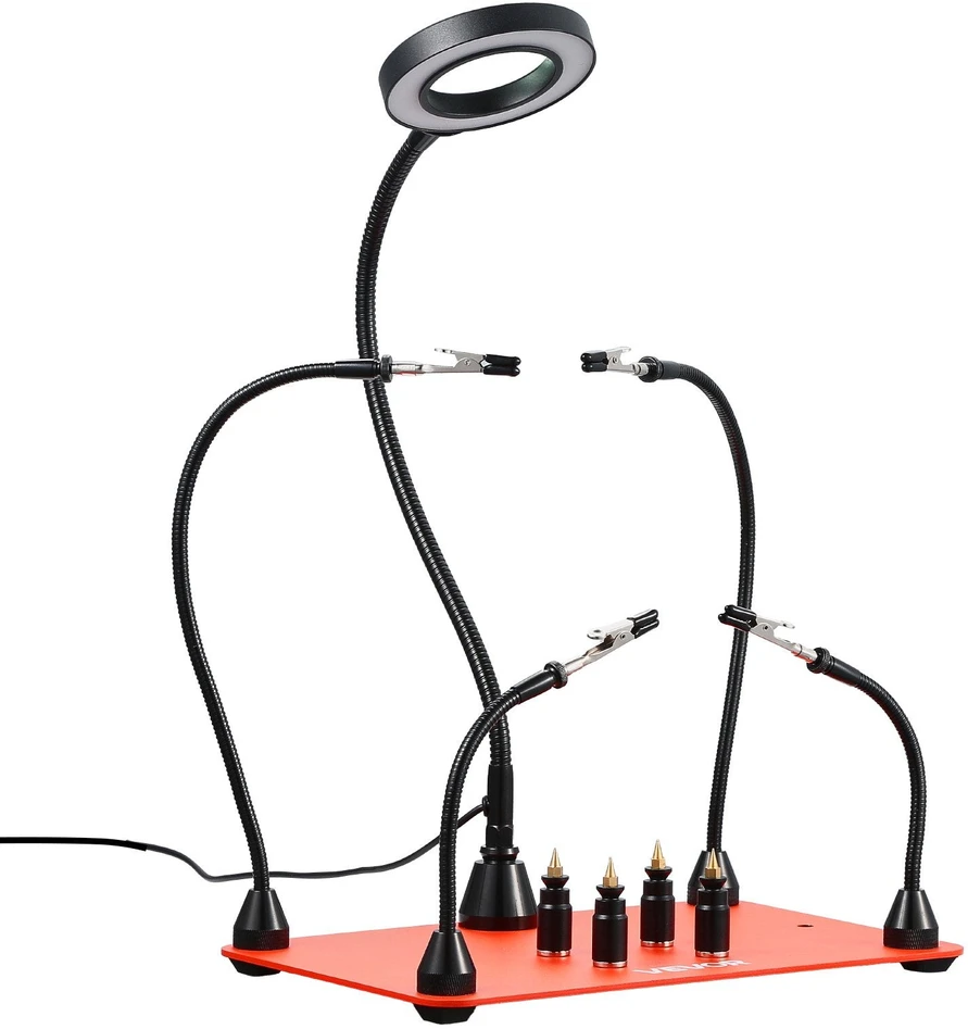 VEVOR Magnetinė litavimo stotelė su LED lempa