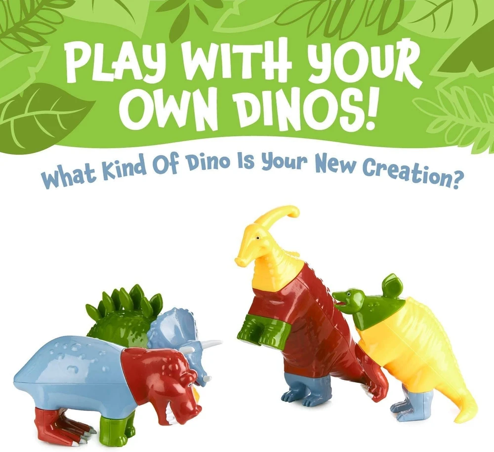 Malik Magnetinis rinkinys „Mix or Match DINOSAURS“
