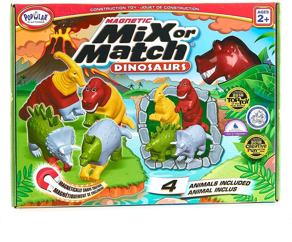 Malik Magnetinis rinkinys „Mix or Match DINOSAURS“