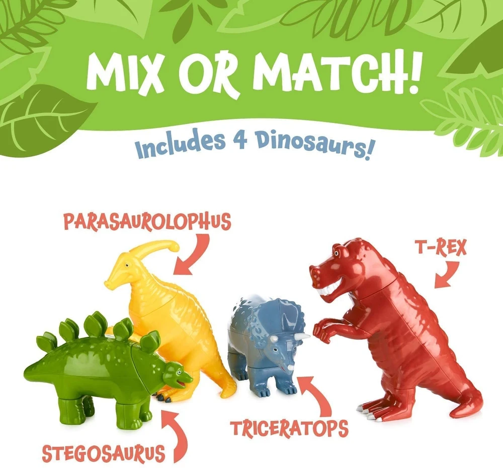 Malik Magnetinis rinkinys „Mix or Match DINOSAURS“