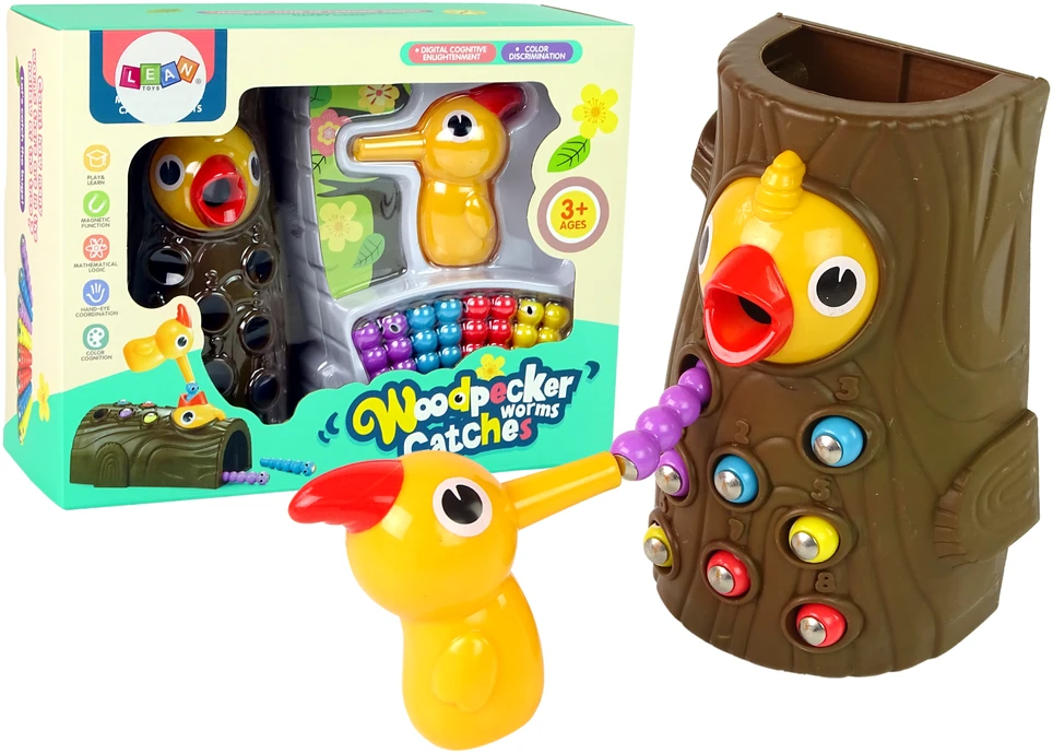 Lean Toys Edukacinis magnetinis žaislas su 8 sliekais, 17 × 8 × 8 cm